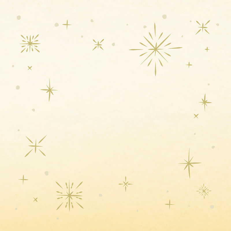 纹理黄色背景上的金色闪光框架矢量