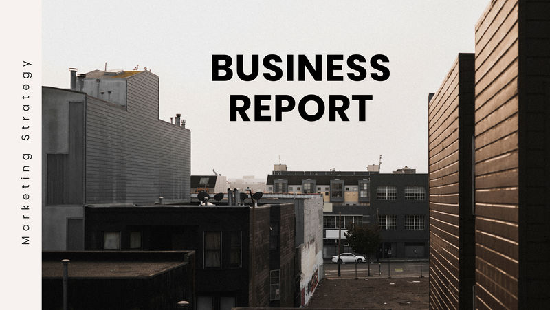 业务报告矢量表示可编辑模板