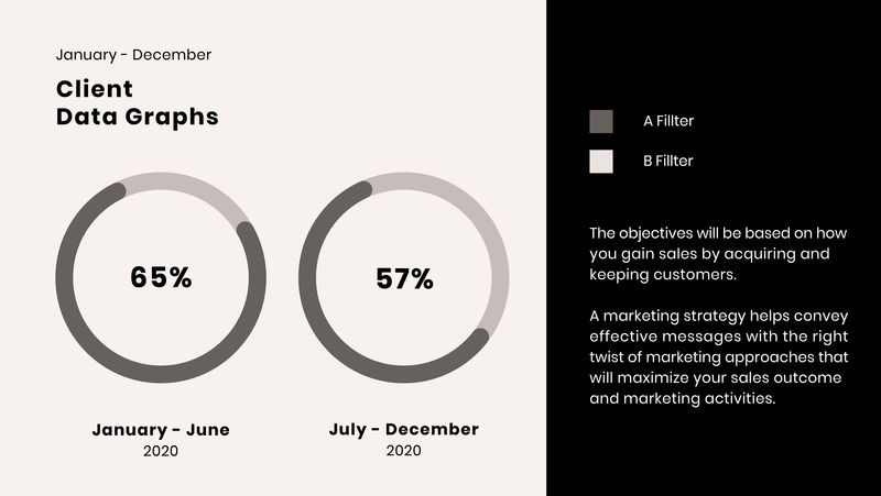 业务增长图矢量表示可编辑模板