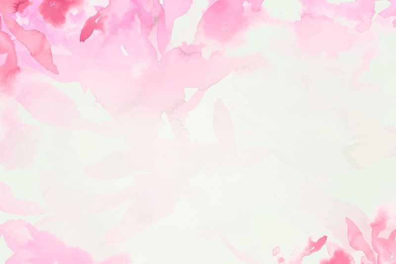 粉色水彩叶背景矢量审美春季