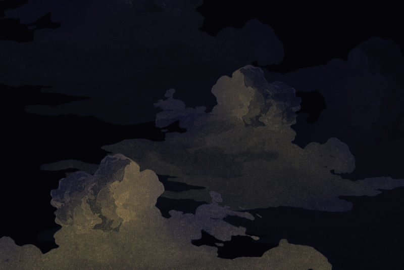 黑色背景上的金色烟雾