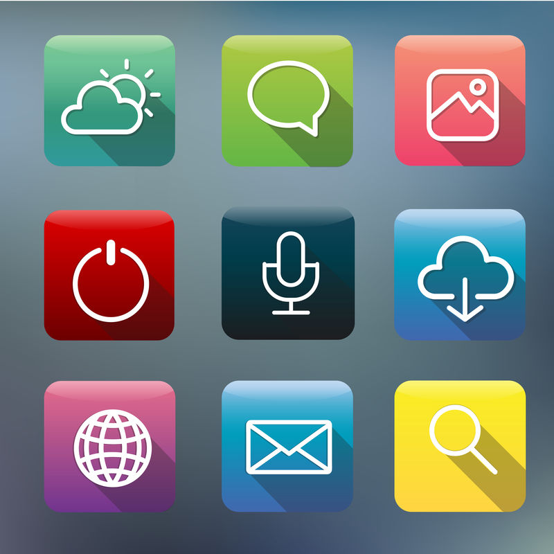 混合计算机图标集