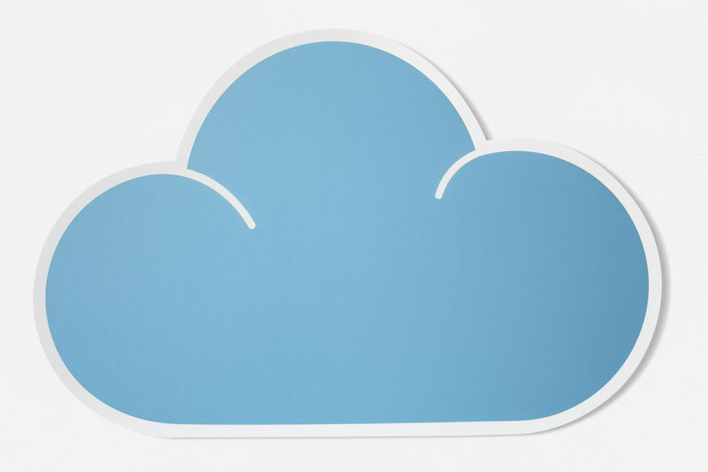 蓝色云裁剪图标