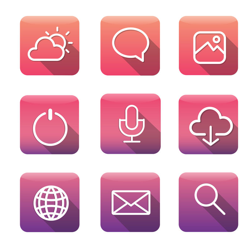 混合计算机图标集