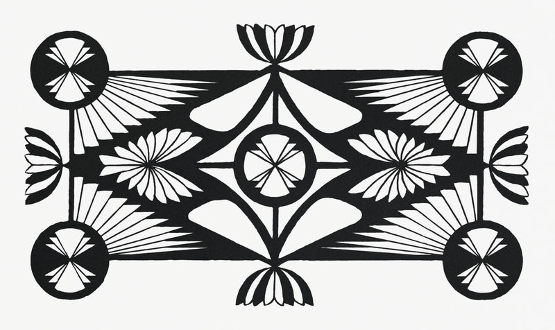 复古装饰钻石形psd艺术印花由Samuel Jessuron de Mesquita的艺术作品混合而成