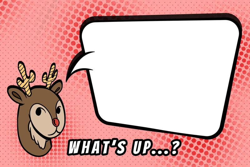 驯鹿语音泡泡设计资源