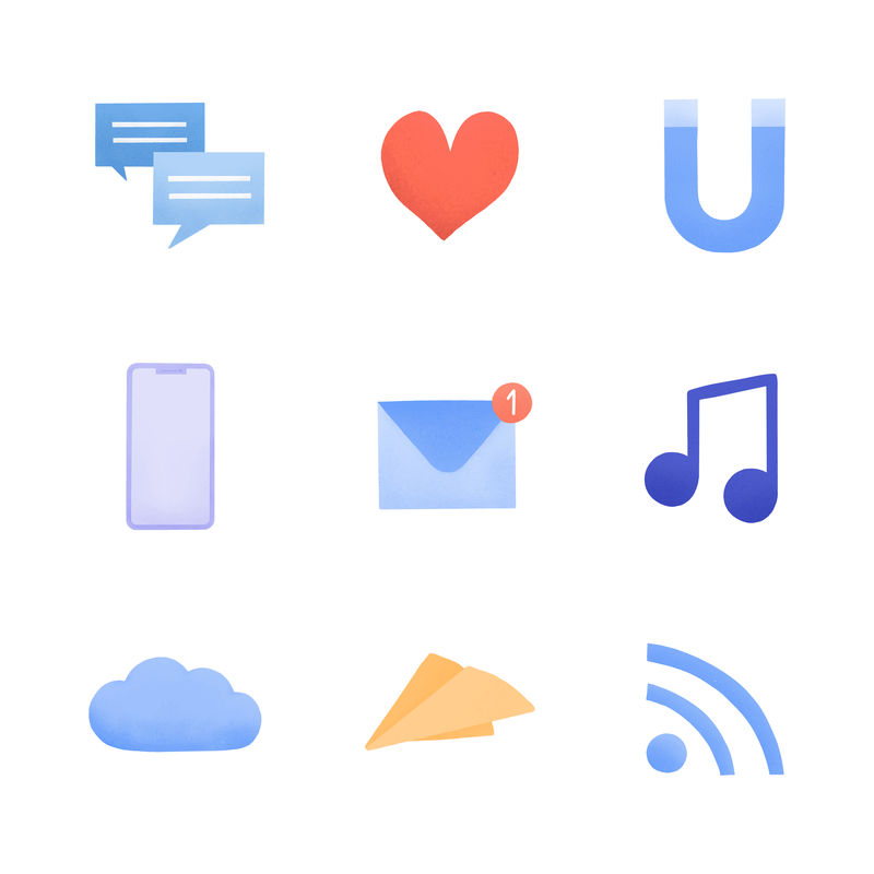 生活方式社交图标系列社交广告模板插图