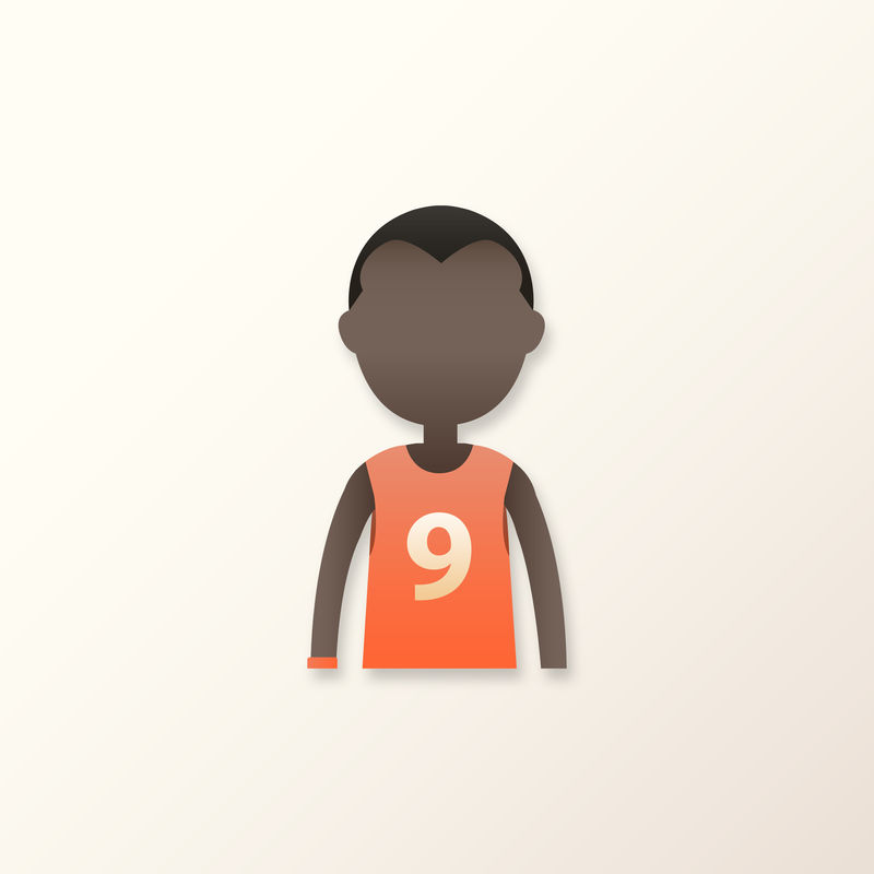 年轻黑人化身矢量