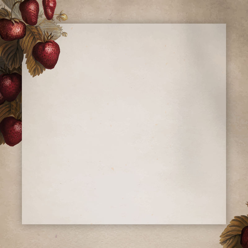 棕色背景向量上的草莓图案