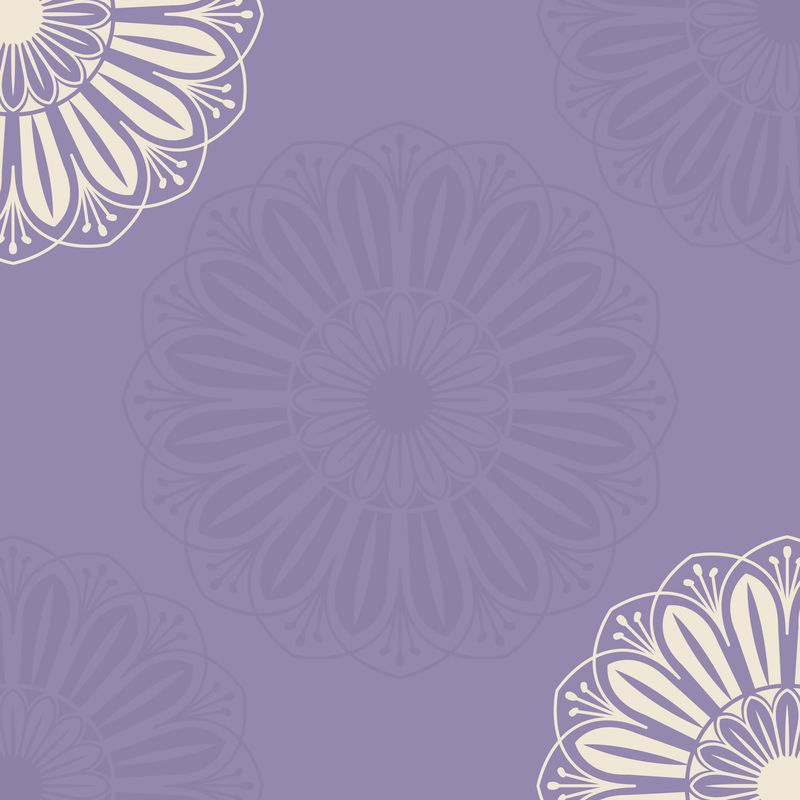 斋月穆巴拉克和开斋节的紫色花卉背景psd