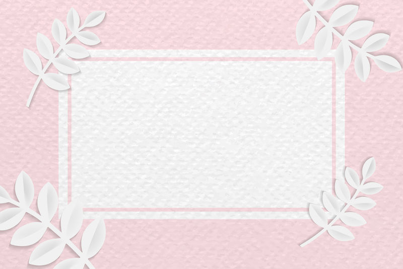 植物图案背景向量上的空白框