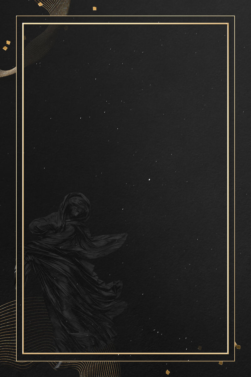 黑女人雕塑psd框架