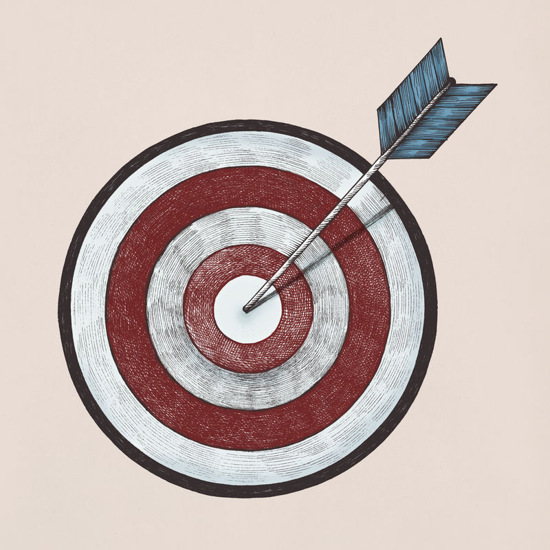 手绘飞镖和箭头贴纸