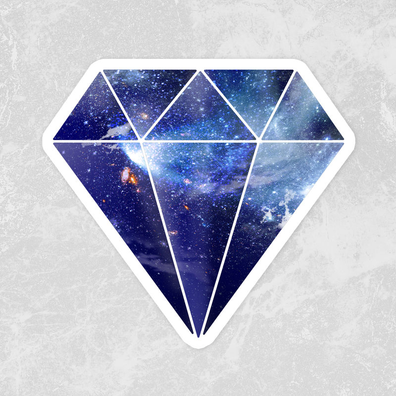 蓝色银河图案几何形状菱形设计元素