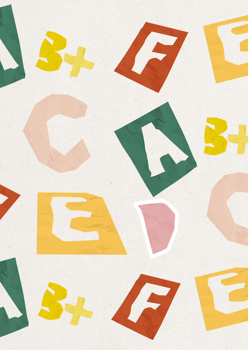 彩色英文字母psd可爱图案社交横幅