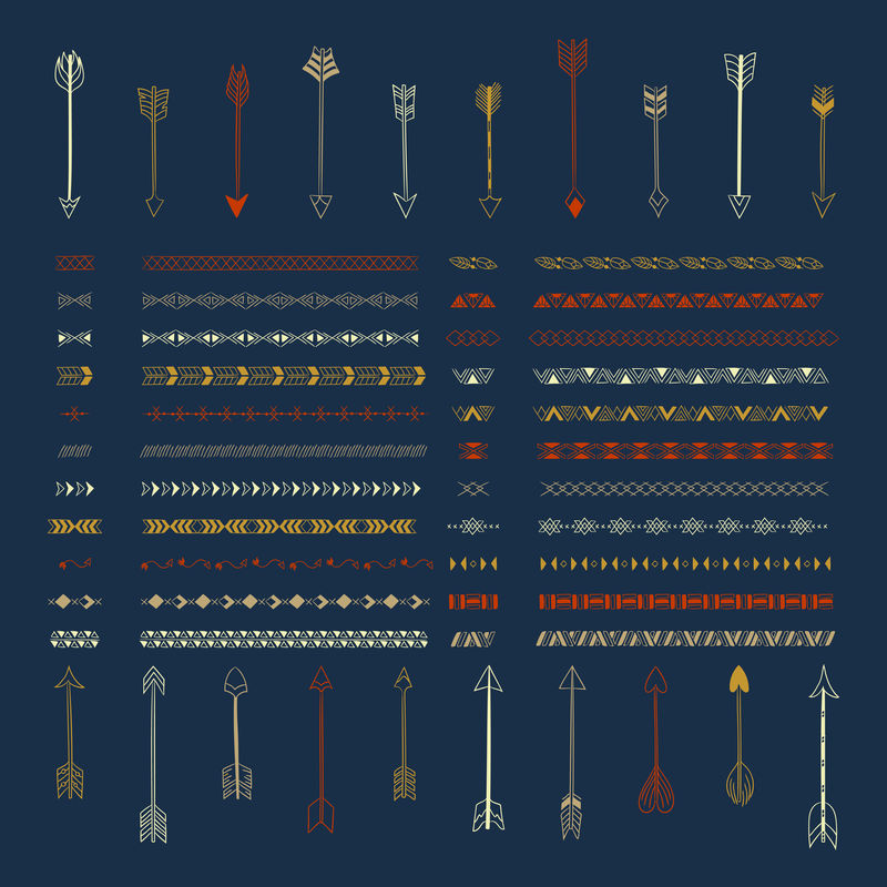 分隔线设计元素矢量集合