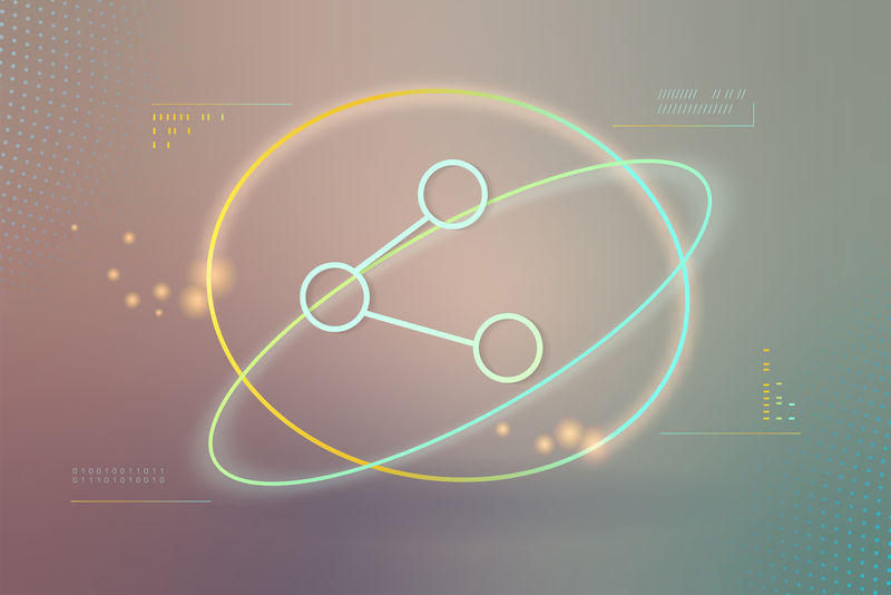 共享网络技术图标矢量