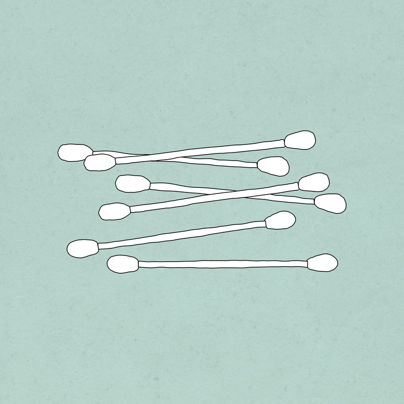 天然棉芽涂鸦插图