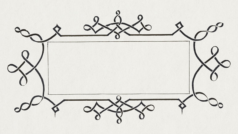 黑色花丝复古框架边框