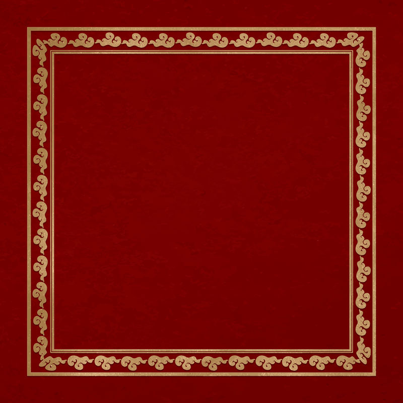 中国框架向量传统云图案金方