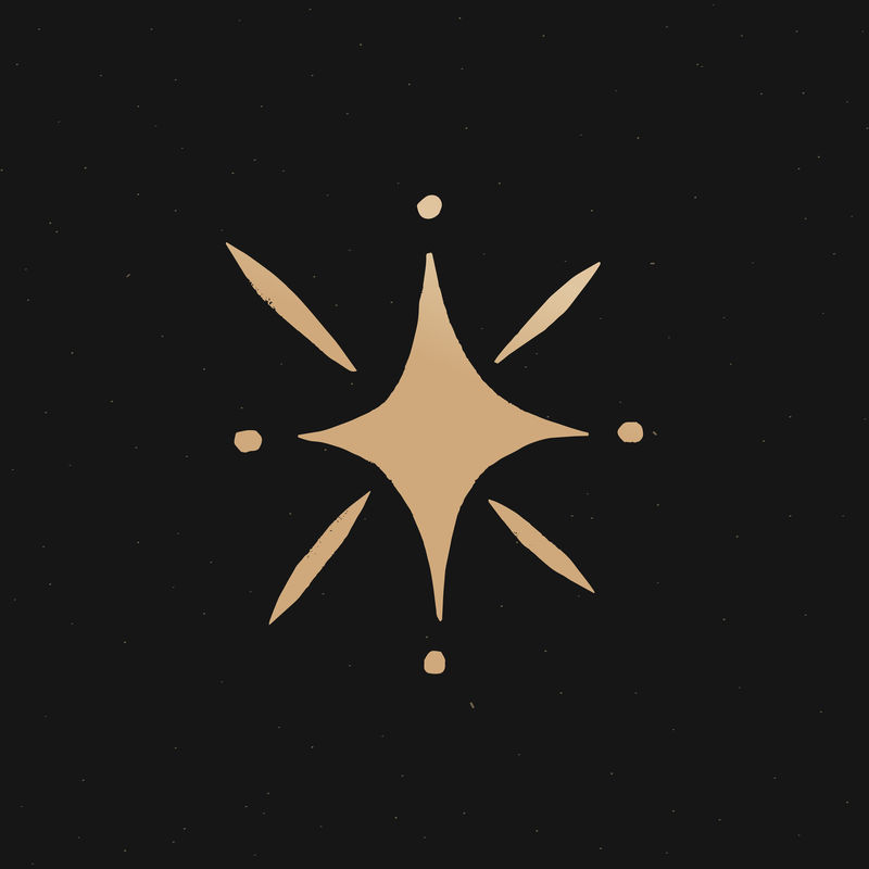 金色psd闪耀银河涂鸦贴纸