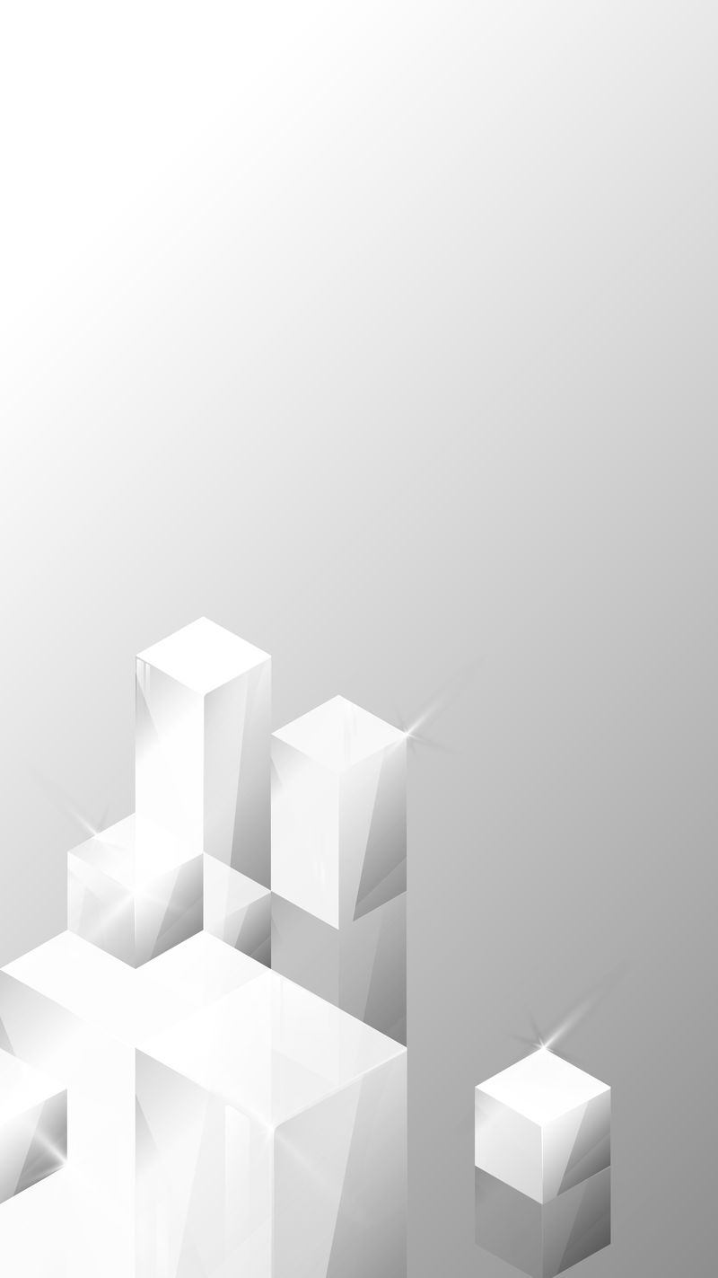 3D立方体抽象设计手机壁纸矢量