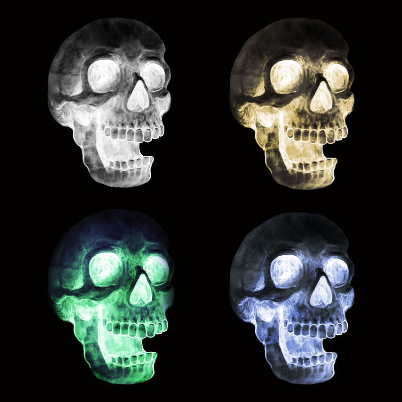 万圣节头骨图标矢量图