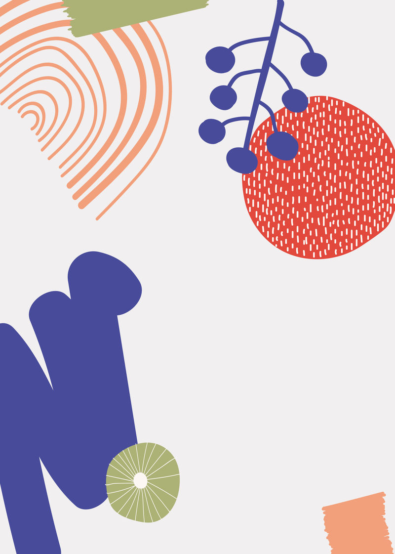 斯堪的纳维亚现代印刷背景矢量复古色彩