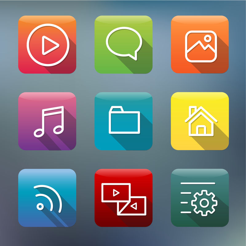 混合计算机图标集