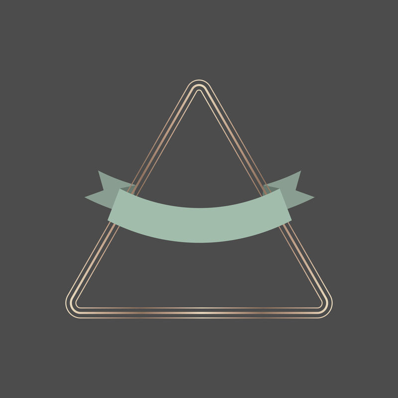 金框配绿丝带横幅插图