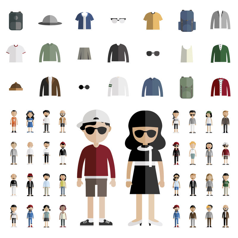 不同人群的插图