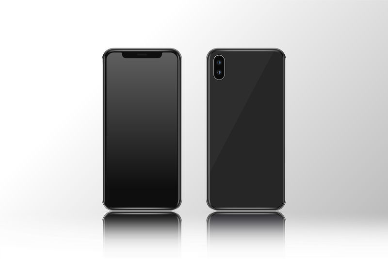 手机模型前后视图矢量