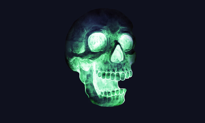 万圣节头骨图标矢量图