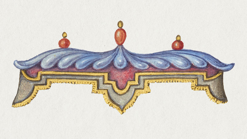 复古中世纪装饰元素插图