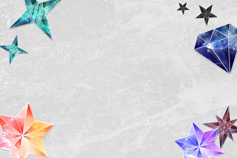 灰色背景下彩色几何图形装饰框