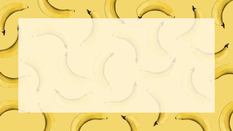 手绘天然新鲜香蕉图案框架