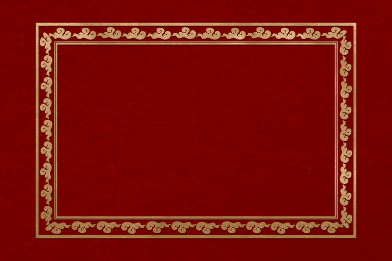 中国框架向量传统云图案金方