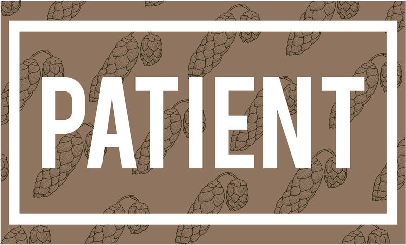 棕色背景上的患者词插图