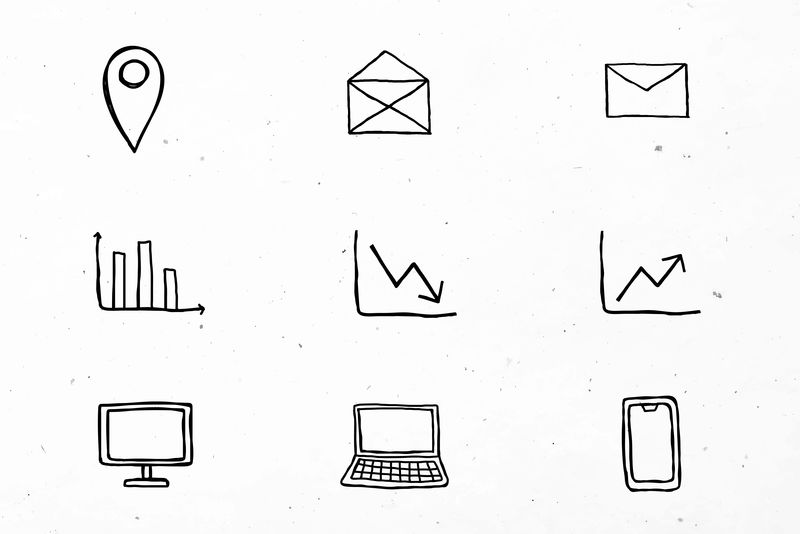 专业的商业团队合作矢量黑色集合