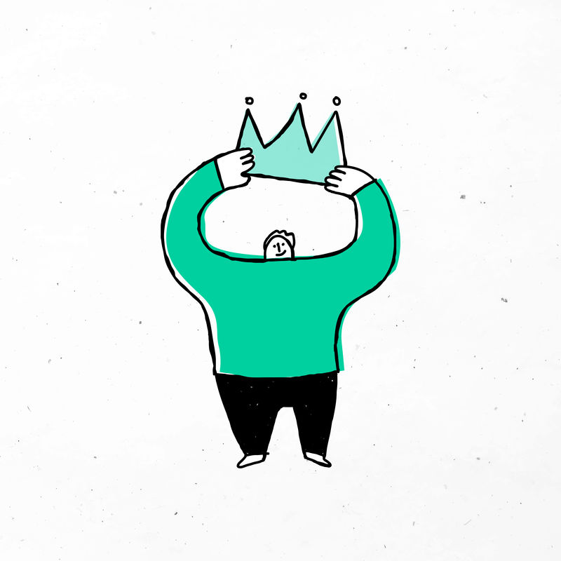 绿色手绘引线向量剪贴画