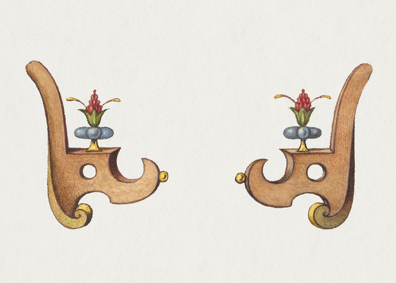 维多利亚棕色装饰插图