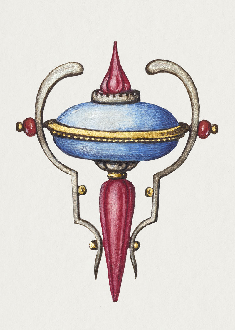 臂元件涂层手绘插图