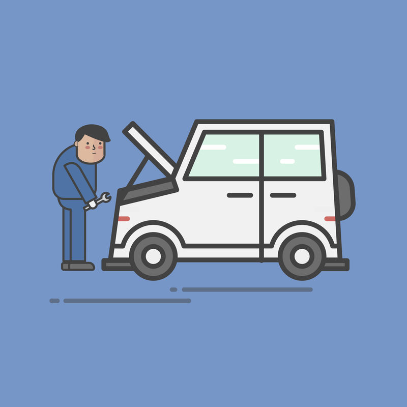 汽车车库矢量集示意图