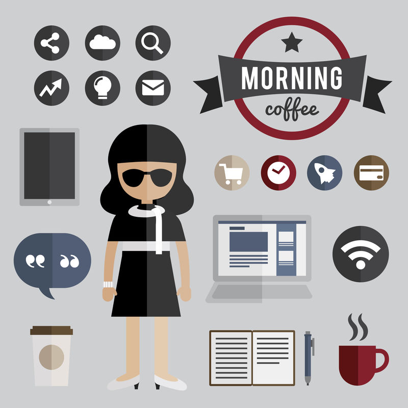 一个被隔离的女人的插图