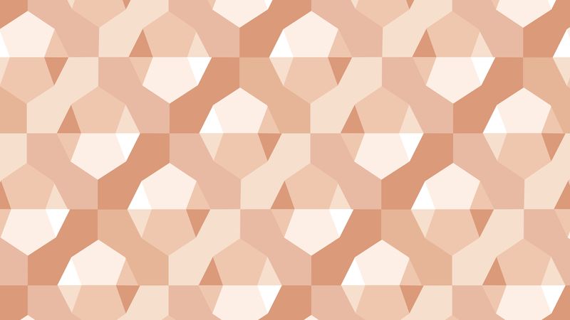 现代3D几何图案矢量橙色背景