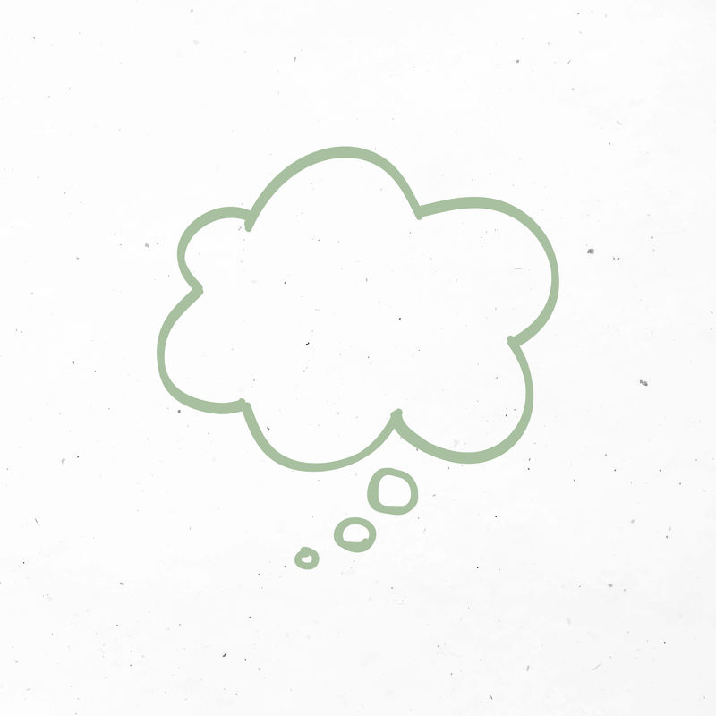 绿色矢量思维泡泡卡通商业剪贴画