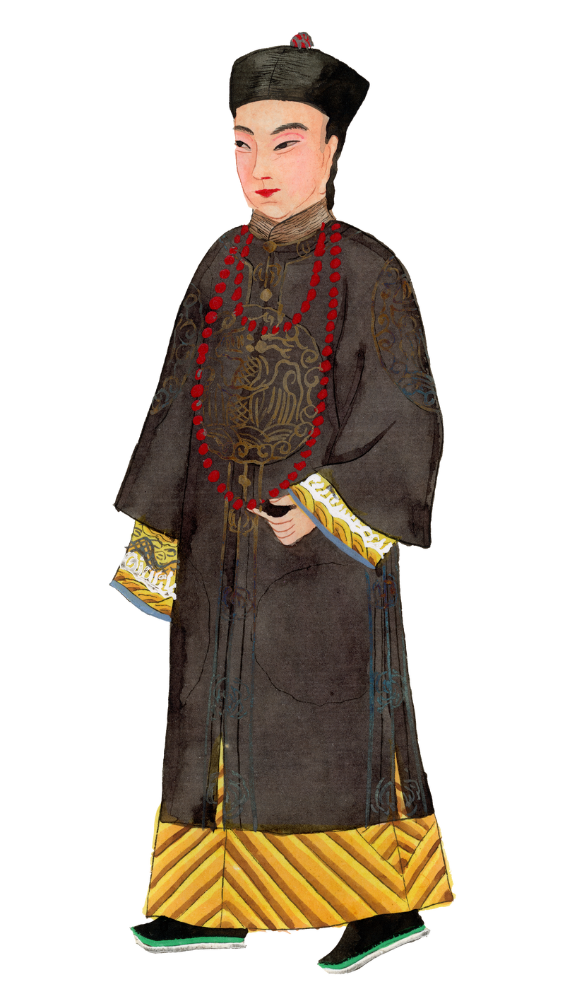 古代宫廷服饰中国皇帝服饰插画