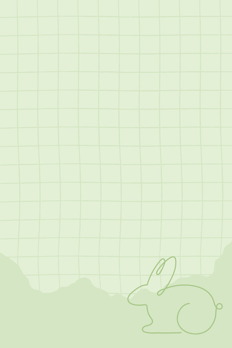 复活节背景绿线艺术兔子设计向量