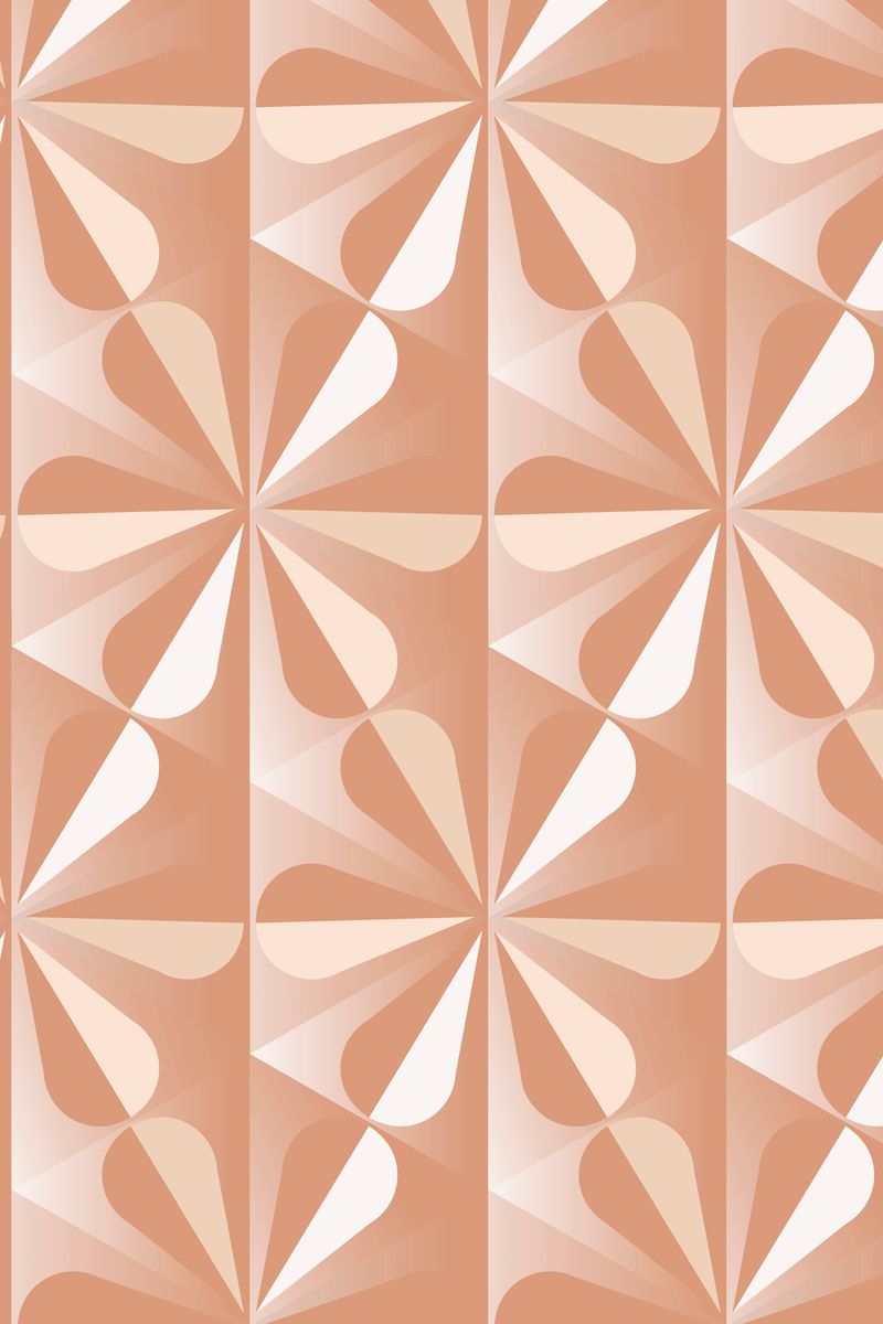 现代3D几何图案矢量橙色背景