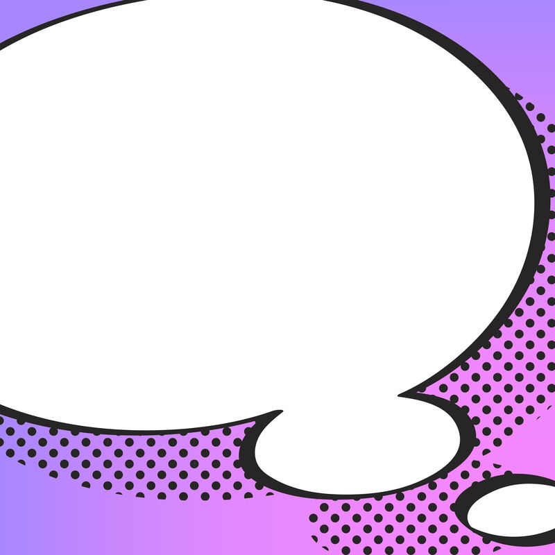 背景向量漫画思想泡泡卡通波普艺术风格